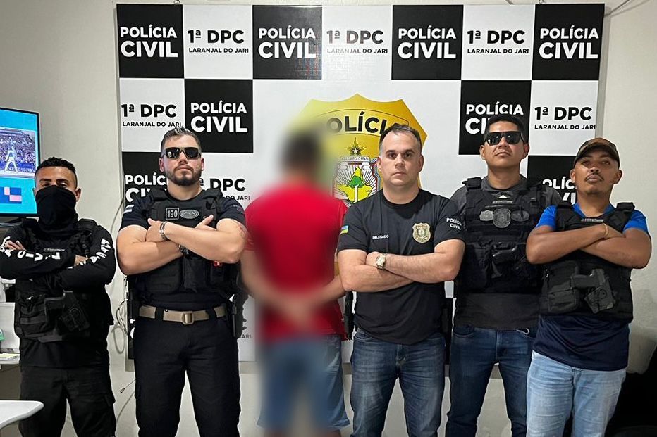 EM LARANJAL DO JARI, POLÍCIA CIVIL PRENDE HOMEM EM FLAGRANTE POR PORTE ILEGAL DE ARMA DE FOGO, DISPARO DE ARMA DE FOGO EM LUGAR HABITADO E AMEAÇA  